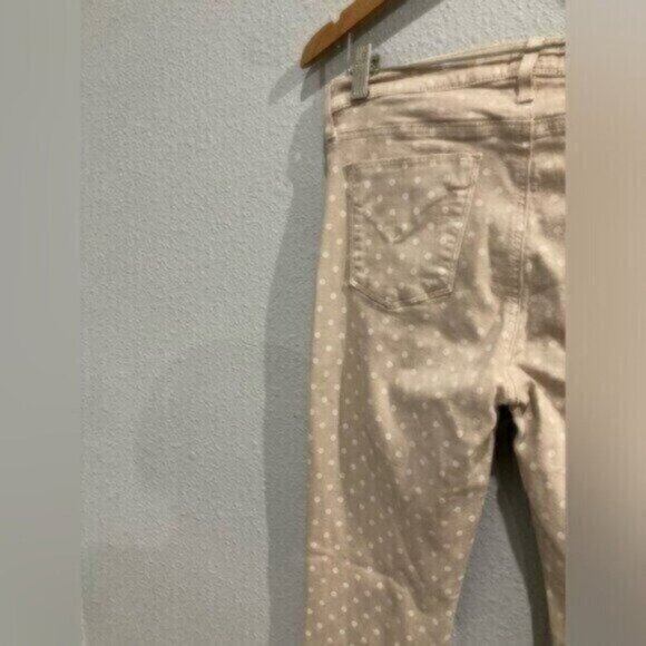 Hudson Polka Dot Slimming Jeans Mid Rise Mod Pinup Stretch Ankle - Picture 8 of 9